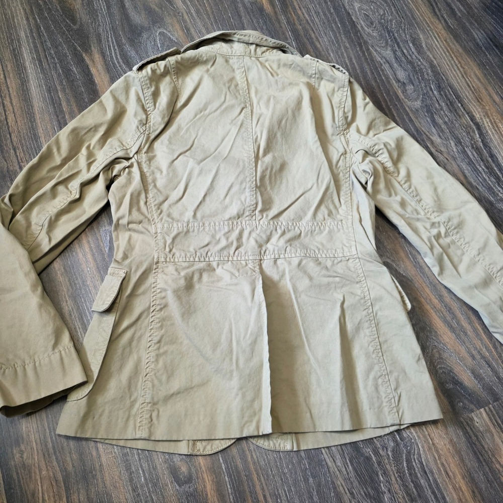 Banana Republic Heritage Safari Jacket Khaki Tan Cotton Field Blazer 417077-01 6 - Picture 6 of 10